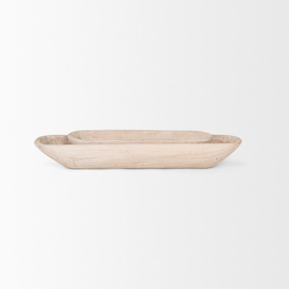 Mercana Athena Reclaimed Wood Trays (Set of 2) - Light-Wash