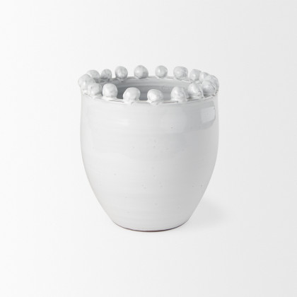 Mercana Basin Small Vase - White, Ceramic