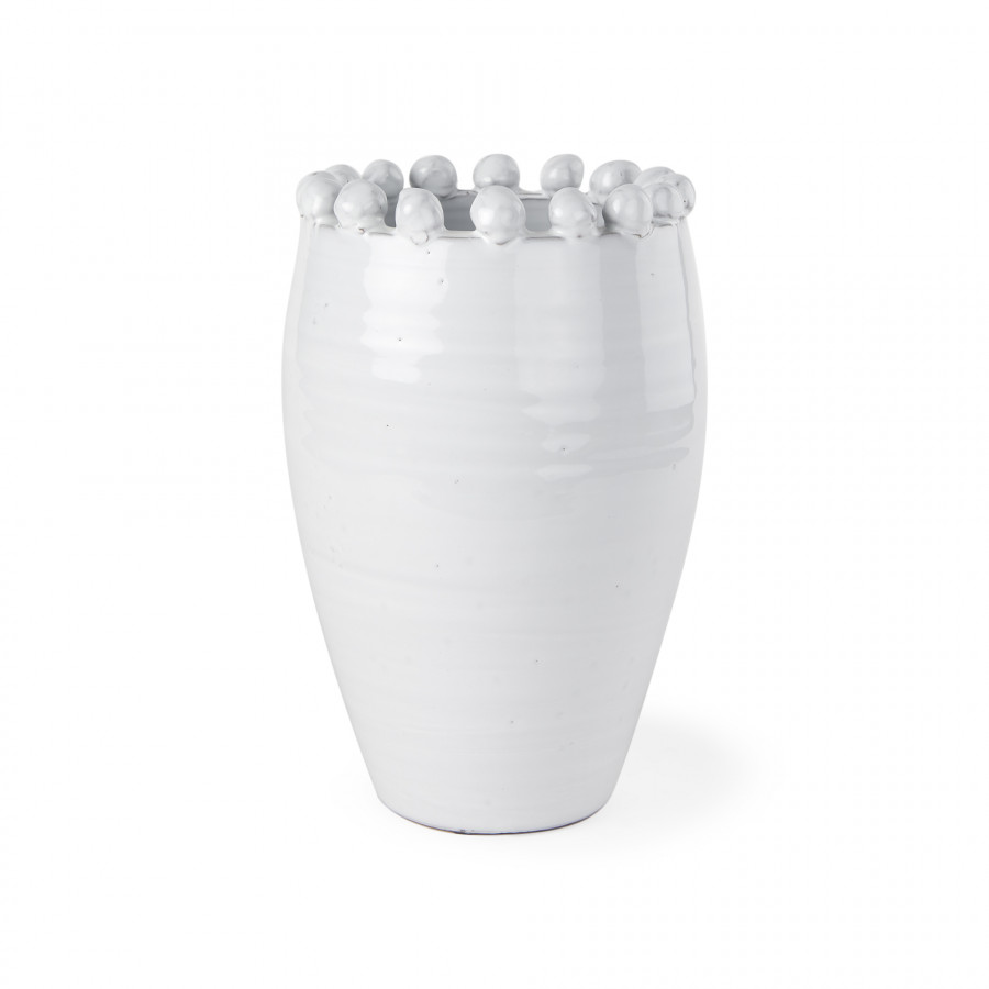 Mercana Basin Medium Vase - White, Ceramic
