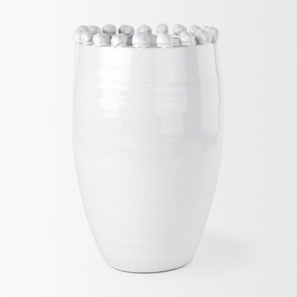 Mercana Basin Large Vase - White, Ceramic
