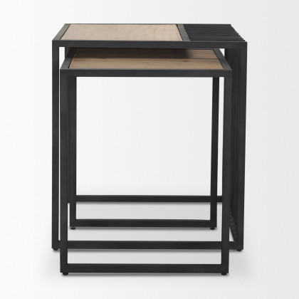 Mercana - Miles End Table in Black, Metal