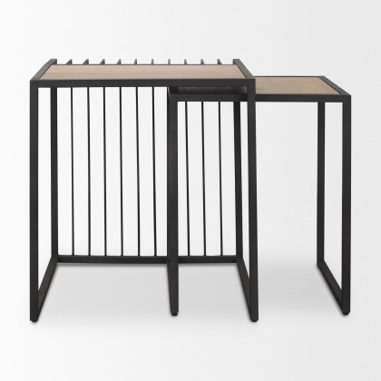 Mercana - Miles End Table in Black, Metal