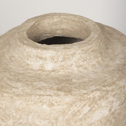 Mercana Rama Small Paper Mache Floor Vase - Beige