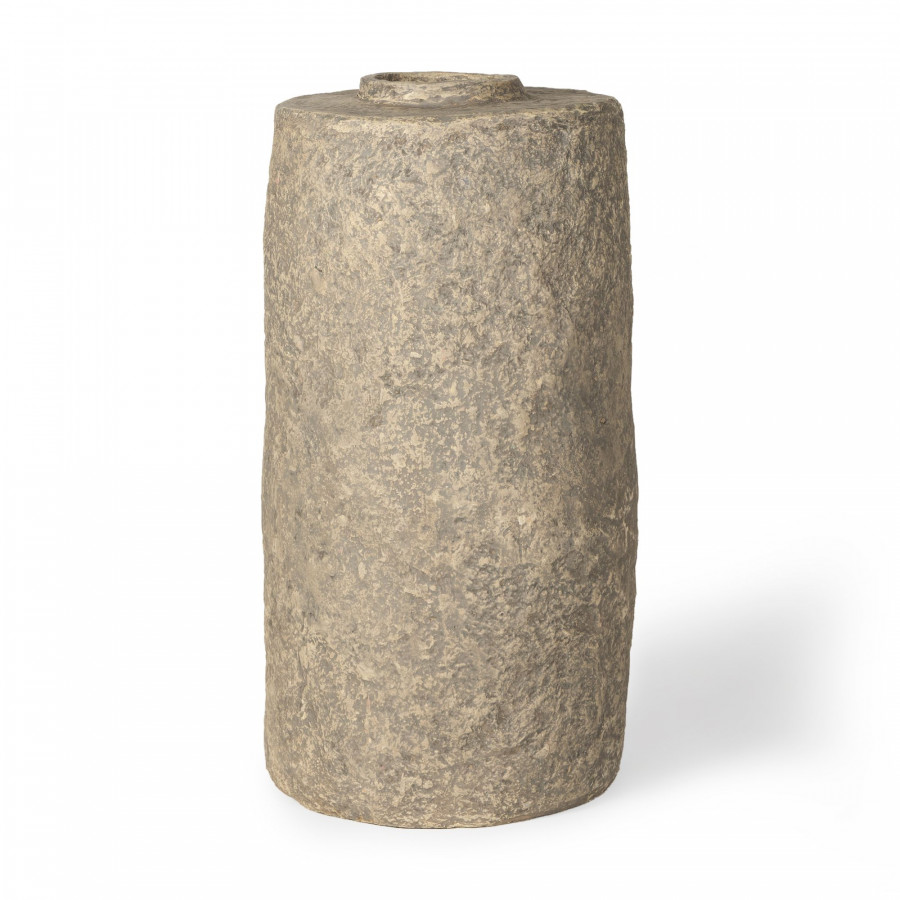 Mercana Rama Small Paper Mache Floor Vase - Gray