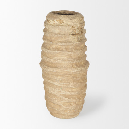 Mercana Kamli Small Vase - Beige, Paper