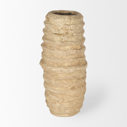 Mercana Kamli Small Vase - Beige, Paper