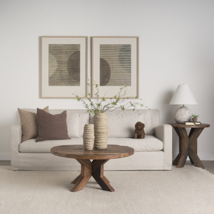 Mercana Kamli Small Vase - Beige, Paper