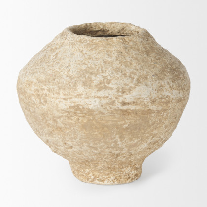 Mercana Ritu Pot Small Vase - Beige, Paper