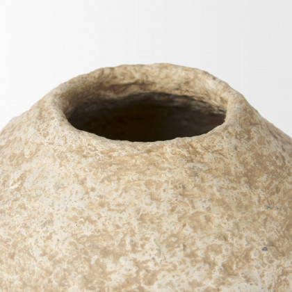 Mercana Ritu Pot Small Vase - Beige, Paper