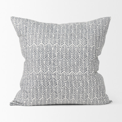 Mercana Jenelle Pillow Cover - Cream/Slate, 22x22