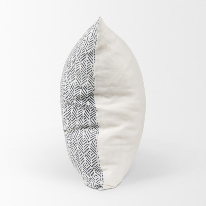 Mercana Jenelle Pillow Cover - Cream/Slate, 22x22