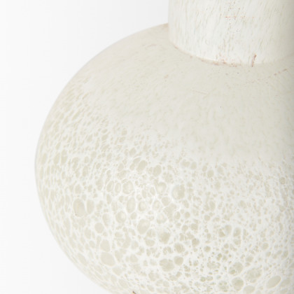 Mercana Heket Short Vase - White, Glass