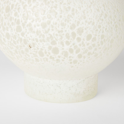 Mercana Heket Short Vase - White, Glass