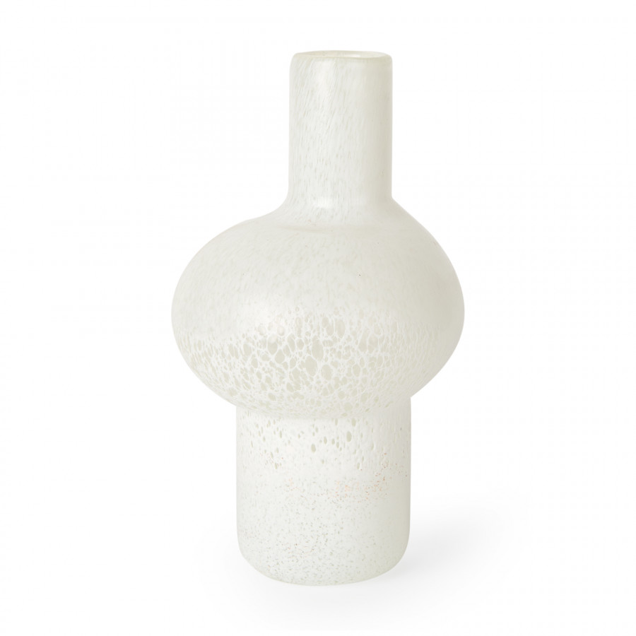 Mercana Heket Tall Vase - White, Glass