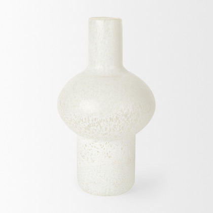 Mercana Heket Tall Vase - White, Glass