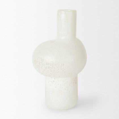 Mercana Heket Tall Vase - White, Glass