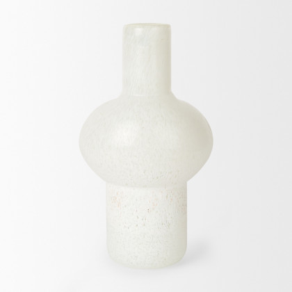 Mercana Heket Tall Vase - White, Glass