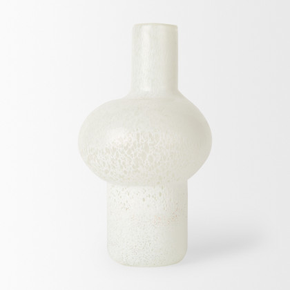 Mercana Heket Tall Vase - White, Glass