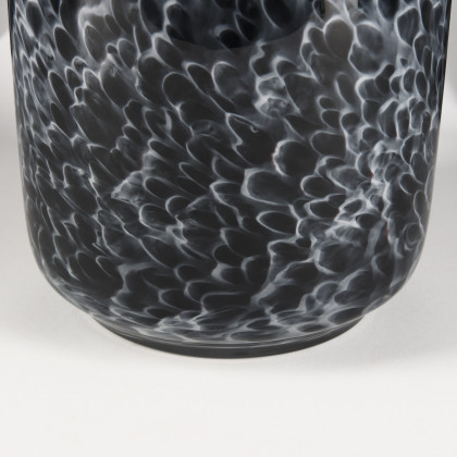 Mercana Masai Large Vase - Black/White, Glass