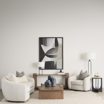 Mercana Masai Large Vase - Black/White, Glass