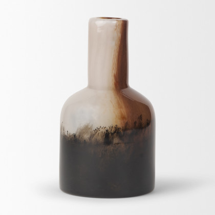 Mercana Marans Short Vase - Yellow, Glass