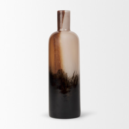 Mercana Marans Tall Vase - Black, Glass