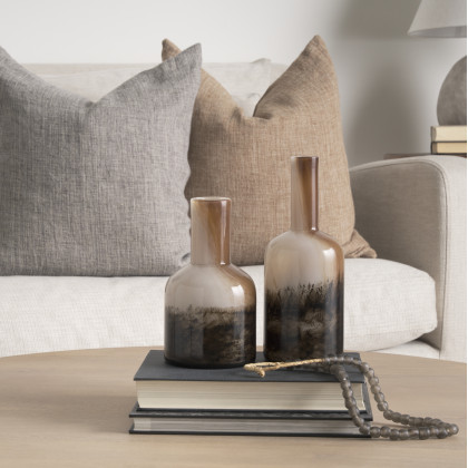 Mercana Marans Tall Vase - Black, Glass