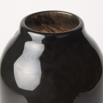 Mercana Emu Large Vase - Black, Glass