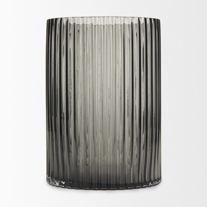 Mercana Dawn Short Vase - Black, Glass