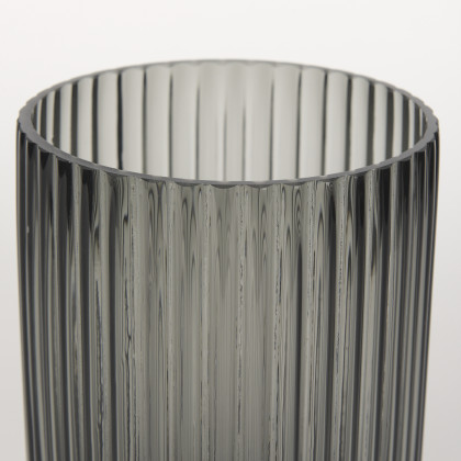 Mercana Dawn Short Vase - Black, Glass