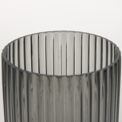 Mercana Dawn Short Vase - Black, Glass