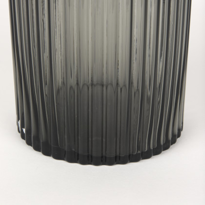 Mercana Dawn Short Vase - Black, Glass