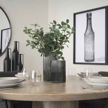 Mercana Dawn Short Vase - Black, Glass