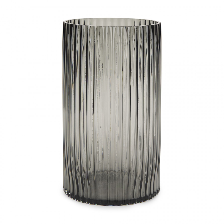 Mercana Dawn Tall Vase - Black, Glass