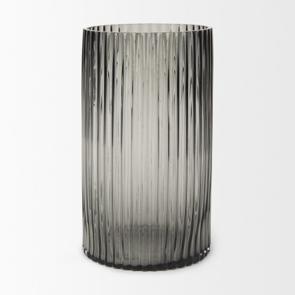 Mercana Dawn Tall Vase - Black, Glass