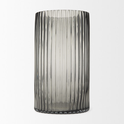 Mercana Dawn Tall Vase - Black, Glass