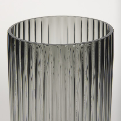Mercana Dawn Tall Vase - Black, Glass