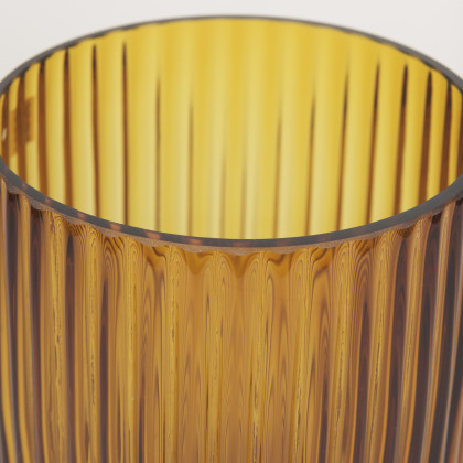 Mercana Dawn Short Vase - Yellow, Glass