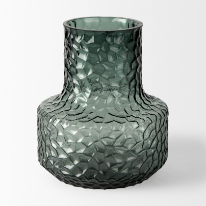 Mercana Jolene Short Vase - Green, Glass