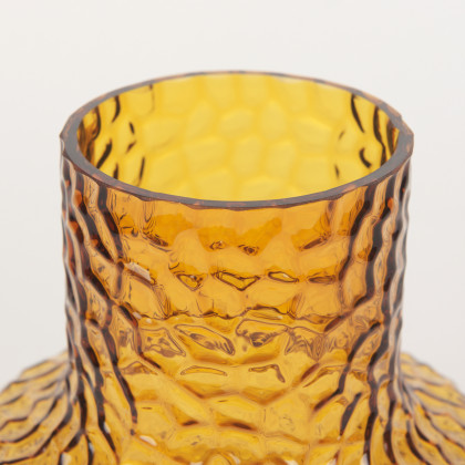 Mercana Jolene Short Vase - Yellow, Glass