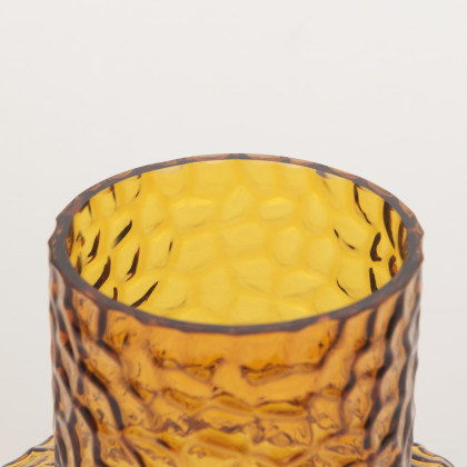 Mercana Jolene Short Vase - Yellow, Glass