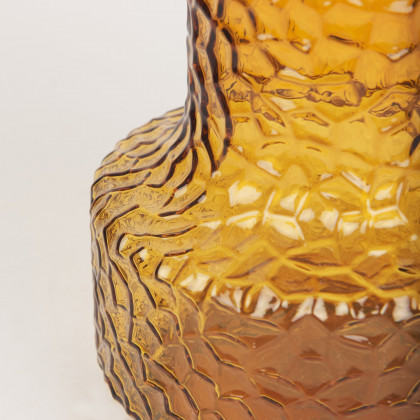 Mercana Jolene Short Vase - Yellow, Glass