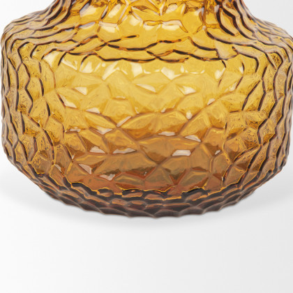 Mercana Jolene Short Vase - Yellow, Glass