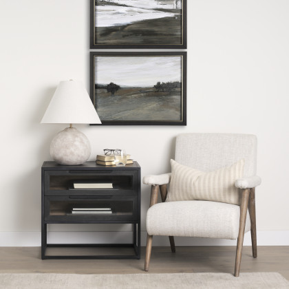 Mercana - Nico Accent Chair in Brown, Fabric