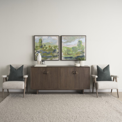 Mercana - Nico Accent Chair in Brown, Fabric