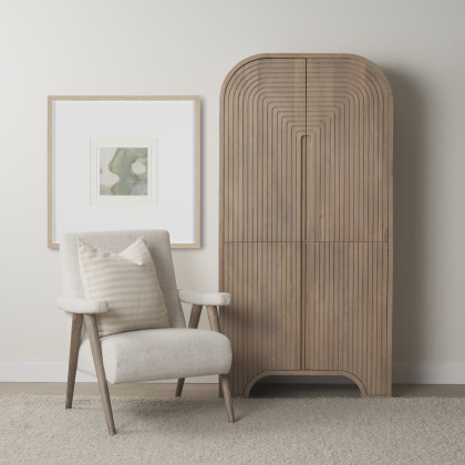 Mercana - Nico Accent Chair in Brown, Fabric