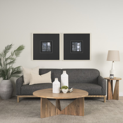 Mercana Hale Sofa - Brown/Gray, Polyester Blend