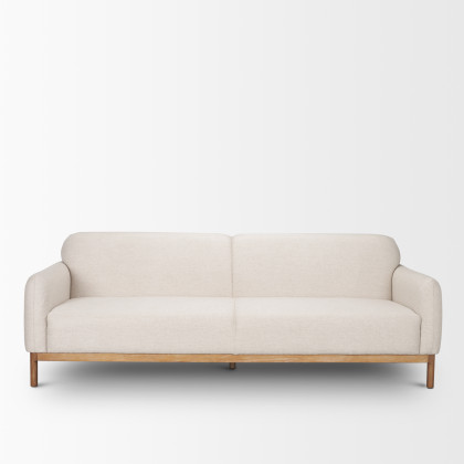 Mercana Hale Sofa - Cream, Wood