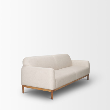 Mercana Hale Sofa - Cream, Wood