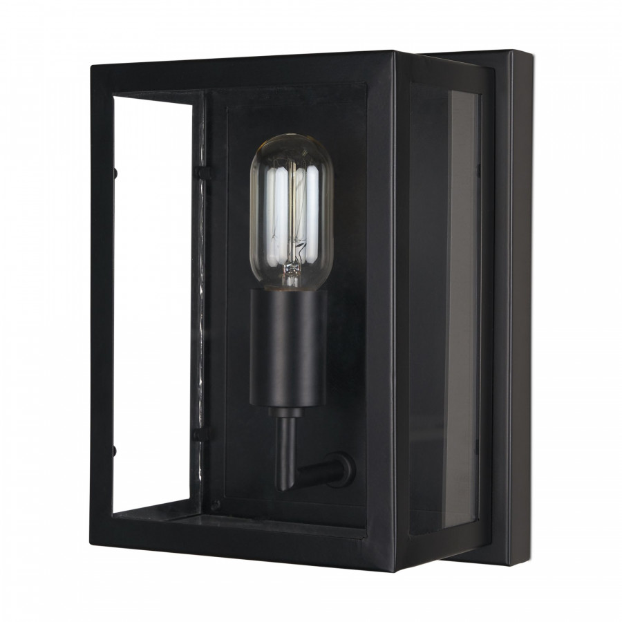Mercana Cairn 1-Light Wall Sconce with Glass - Black